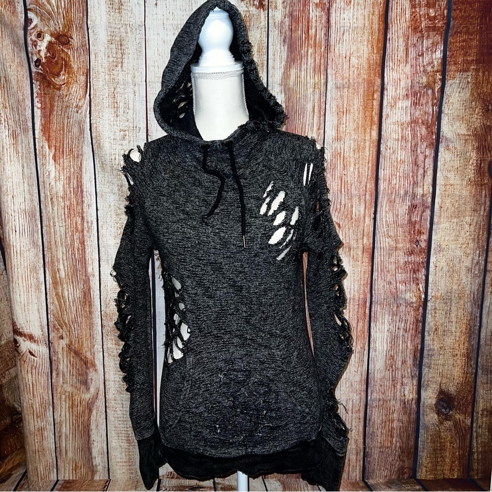 Gilded Intent Distressed Hoodie women’s size Small